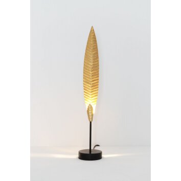 Holländer PENNA Lampada da tavolo Marrone, Oro, Nero, 1-Luce