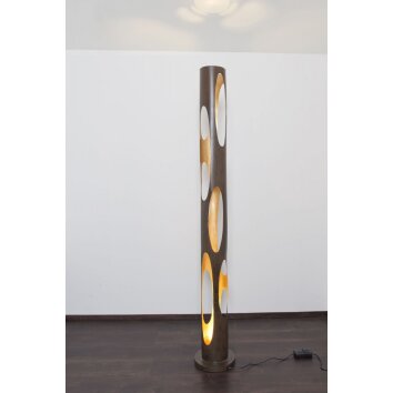 Holländer MASCHA Lampada da pavimento Marrone, Oro, 1-Luce