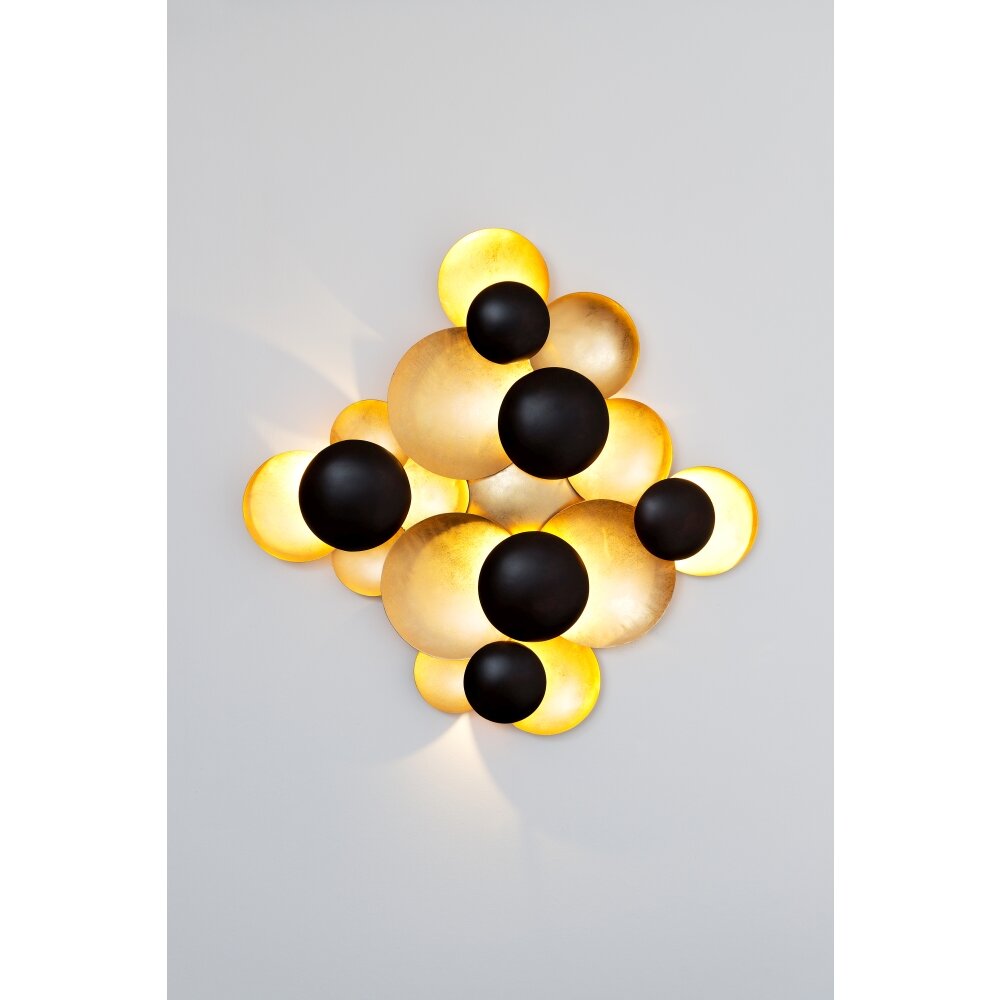 Holländer BOLLADARIA Applique LED Marrone, Oro, Nero, 9-Luci main product photo