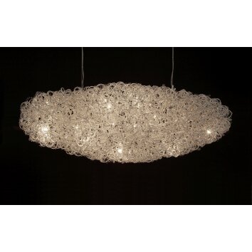 Holländer DIRIGIBILE OVAL Lampadario a sospensione Argento, 20-Luci