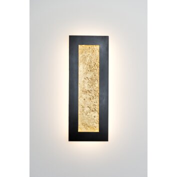 Holländer DUPLICATO Applique LED Marrone, Oro, Nero, 1-Luce