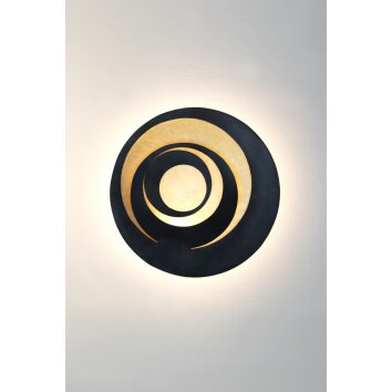 Holländer SPIRALE Plafoniera LED Marrone, Oro, Nero, 1-Luce