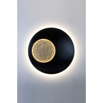 Holländer LUNA EXTRA GROSS Applique LED Marrone, Oro, Nero, 1-Luce