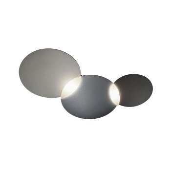 Grossmann CIRC Plafoniera LED Grigio, Argento, 1-Luce