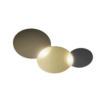 Grossmann CIRC Plafoniera LED Bronzo, Ottone, 1-Luce