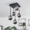 Abramo Plafoniera LED Nero, 5-Luci