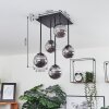 Abramo Plafoniera LED Nero, 5-Luci