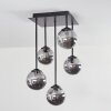 Abramo Plafoniera LED Nero, 5-Luci