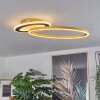 Deroche Plafoniera LED Oro, Nero, 1-Luce