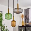 Goldenville Lampada a Sospensione Ottone, Nero, 3-Luci