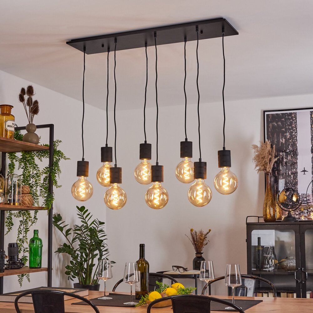 Ajaccio Lampada a Sospensione Nero, 8-Luci main product photo