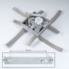 Letala Plafoniera LED Nichel opaco, 4-Luci