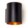 Applique Letsbo Nero-Oro, 1-Luce