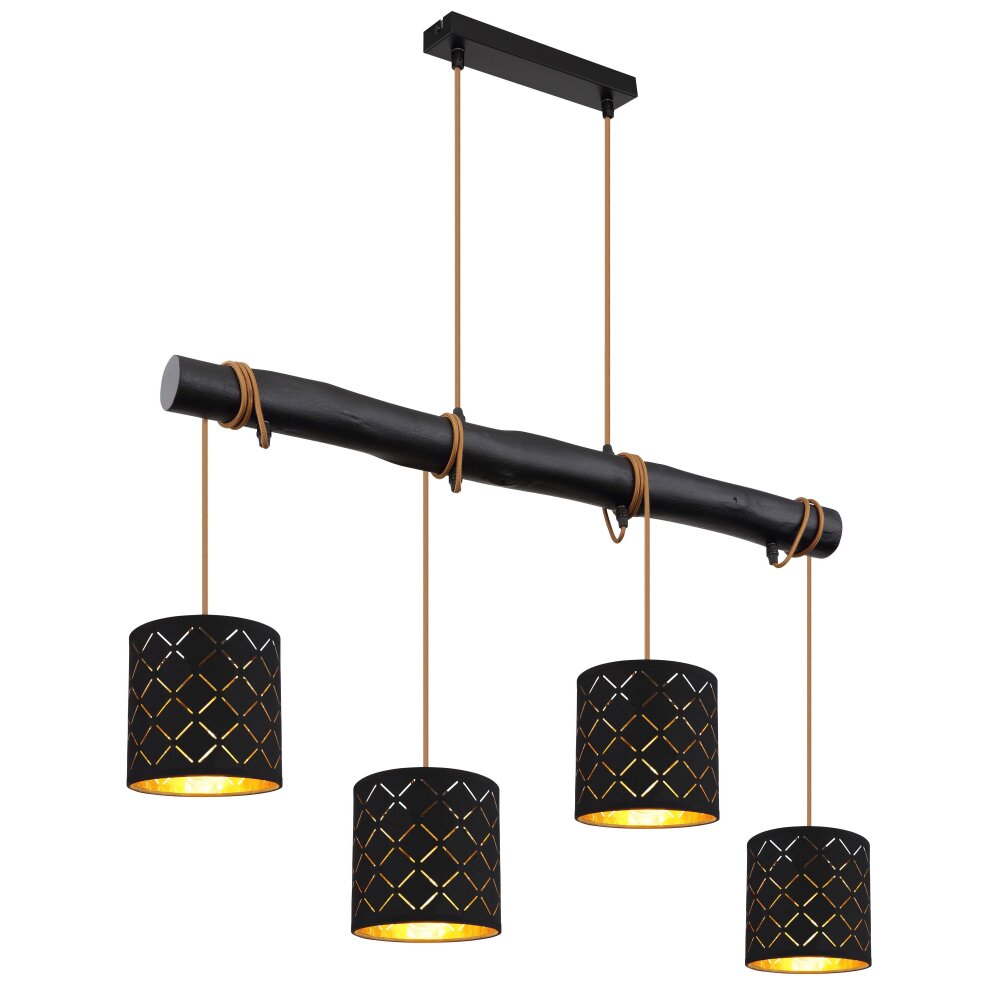 Globo CLARKE Lampada a Sospensione Nero, 4-Luci main product photo
