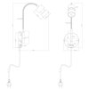 Steinhauer Nové Applique Acciaio satinato, 1-Luce