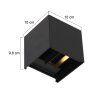 Steinhauer Muro Applique da esterno LED Nero, 2-Luci