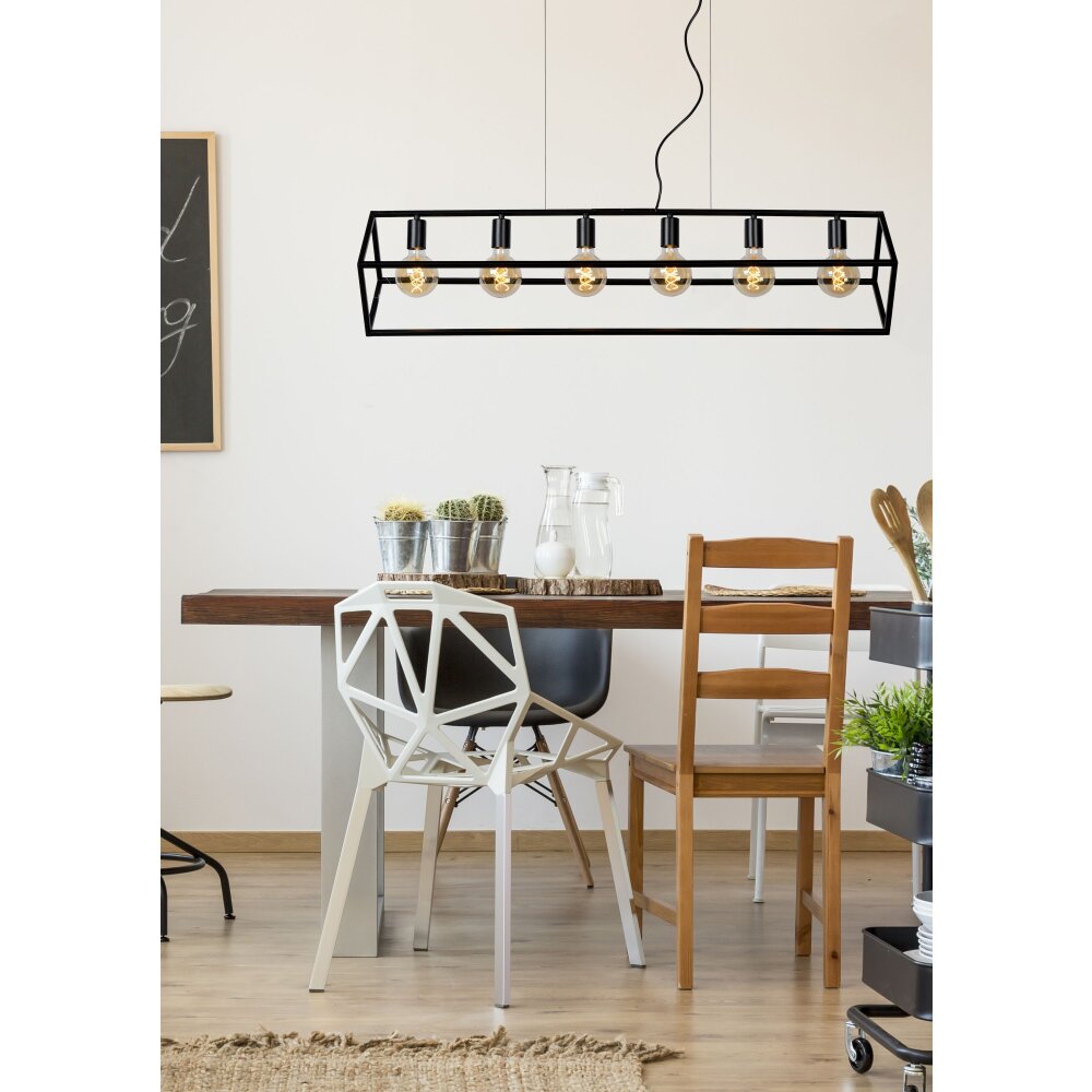 Lucide FABIAN Lampada a Sospensione Nero, 6-Luci main product photo