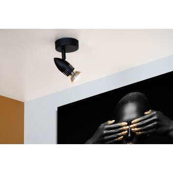 Lucide CARO Applique Nero, 1-Luce