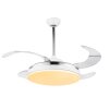 Globo CABRERA Ventilatore LED Bianco, 1-Luce, Telecomando