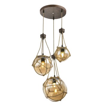 Globo TIKO Lampadario a sospensione Écru, Ruggine, 1-Luce