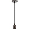 Globo Lampadario a sospensione Cromo, Nero, 1-Luce