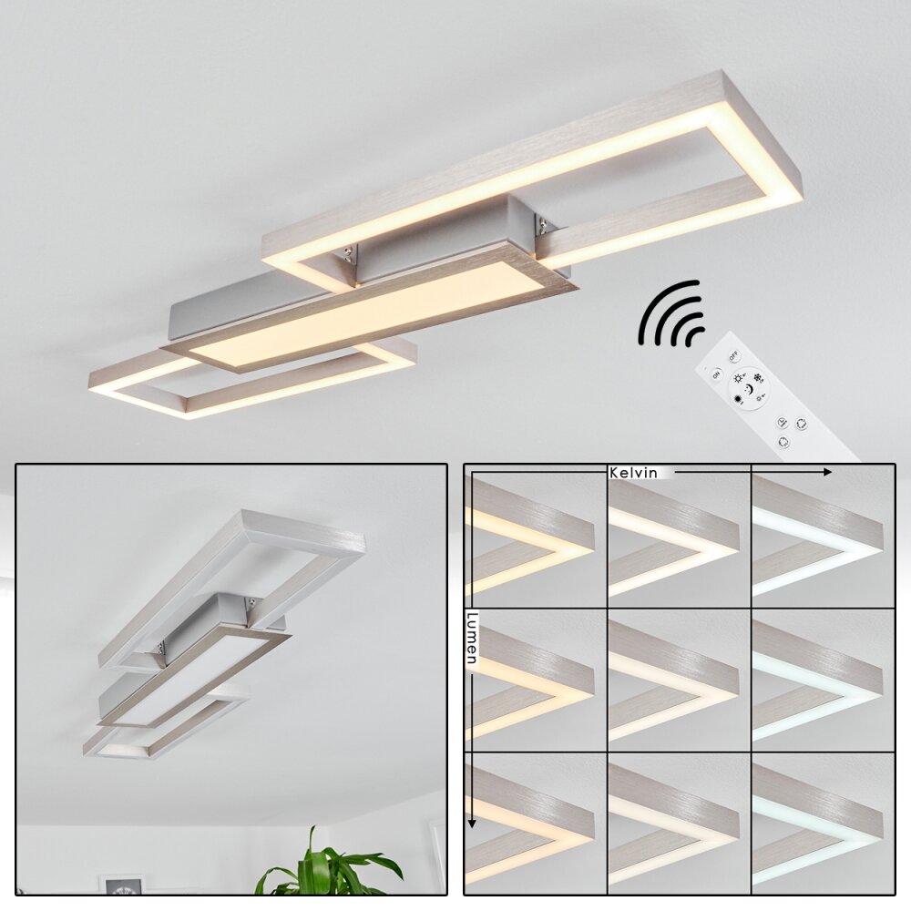 Ahrenfeld Plafoniera LED Alluminio, 1-Luce, Telecomando main product photo