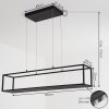 Ranquile Lampada a Sospensione LED Nero, 4-Luci