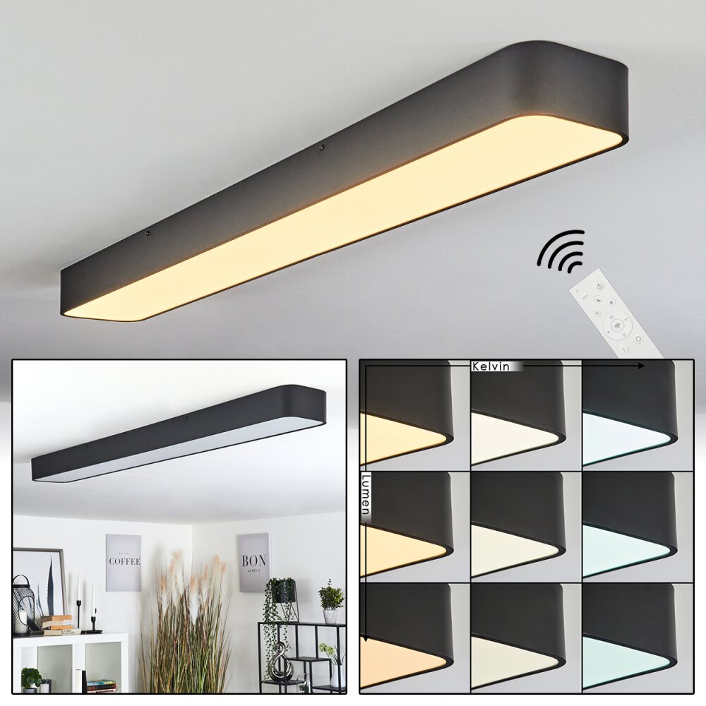 Iriondo Plafoniera LED Nero, 1-Luce, Telecomando main product photo