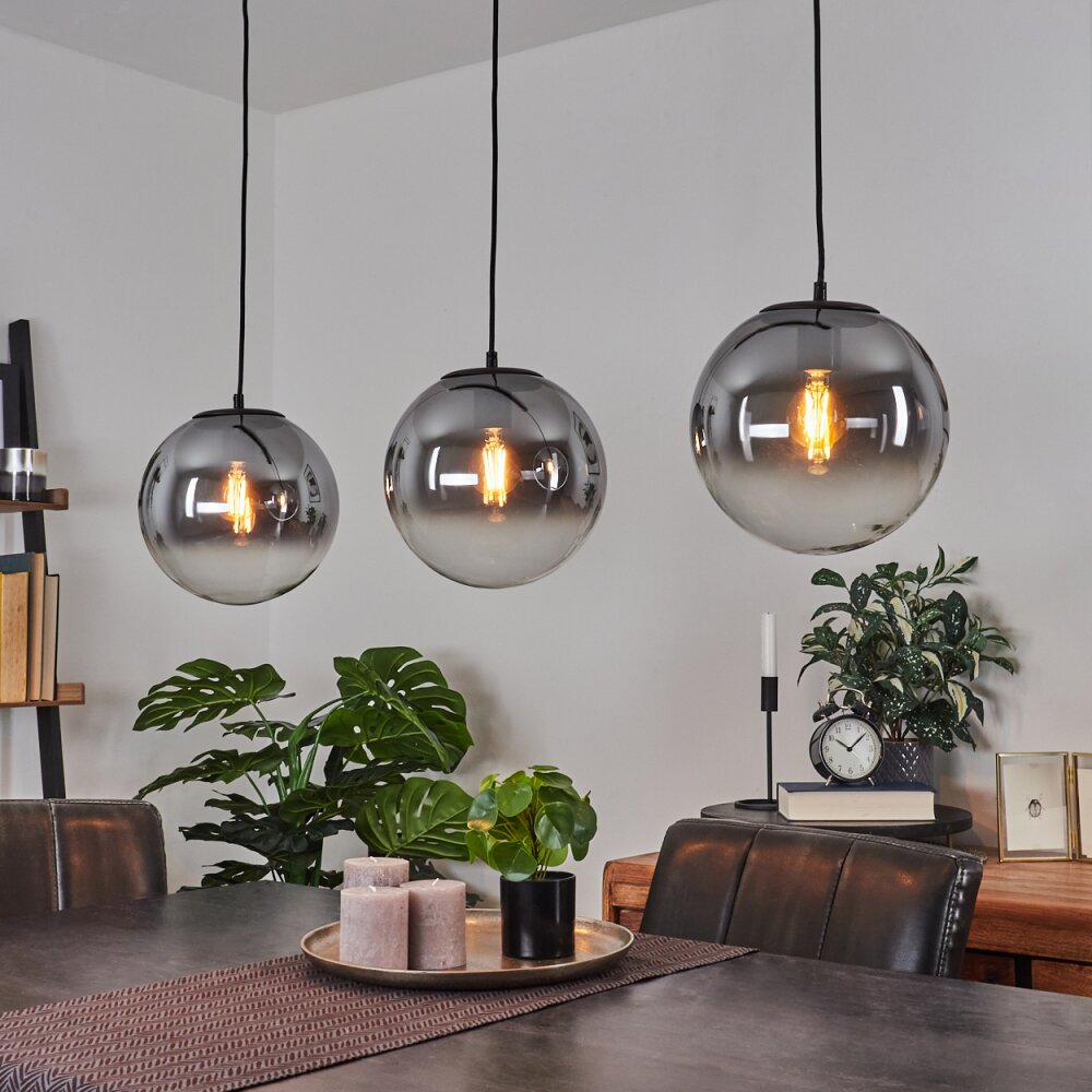 Cercado Lampada a Sospensione Nero, 3-Luci main product photo