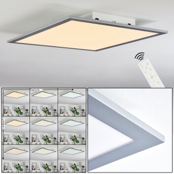 Ringuelet Plafoniera LED Bianco, 1-Luce, Telecomando