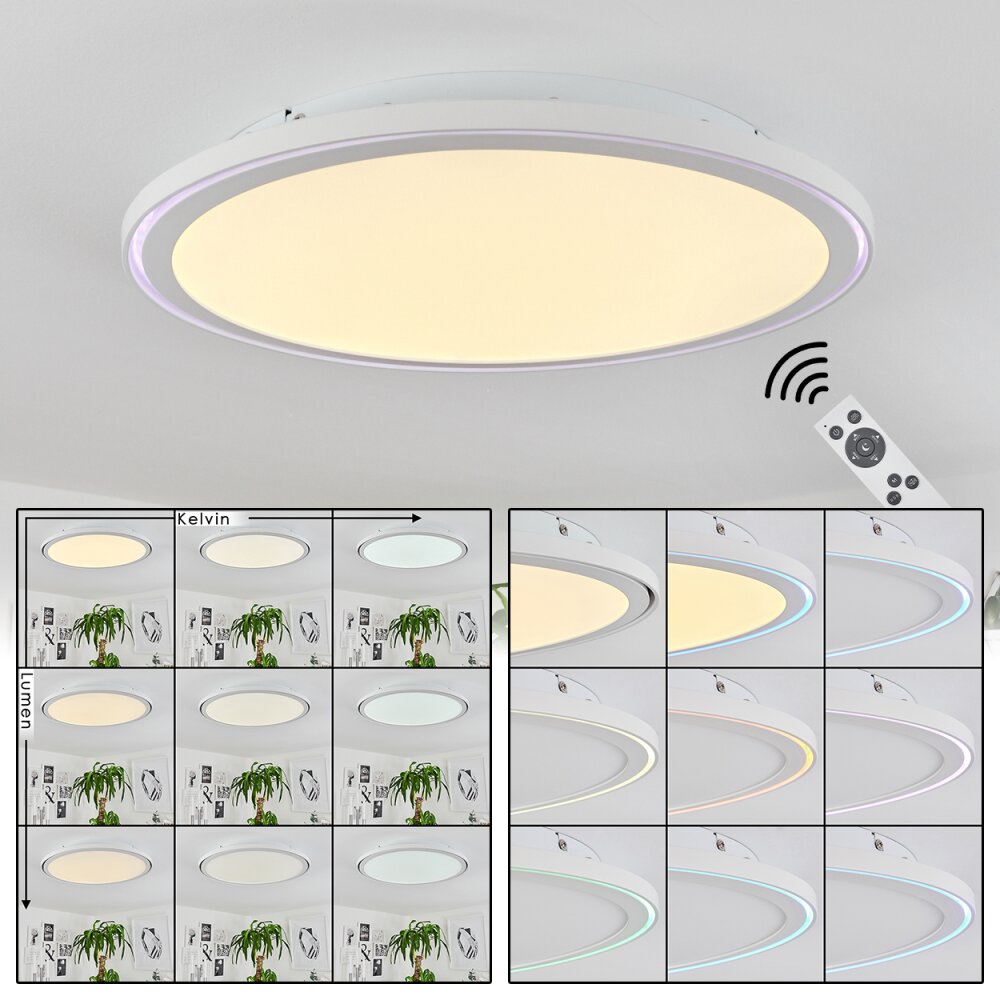 Telsen Plafoniera LED Bianco, 2-Luci, Telecomando, Cambia colore main product photo