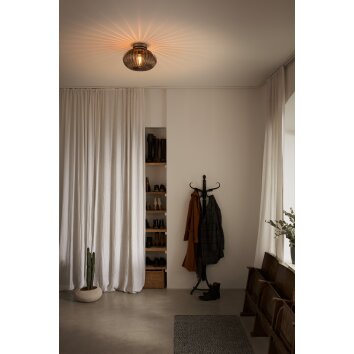 Ledvance 1906 Carved Plafoniera Nero, 1-Luce