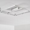 Rauma Plafoniera LED Nichel opaco, 1-Luce