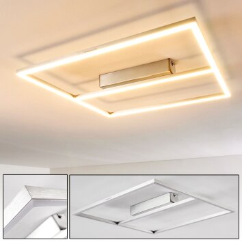 Rauma Plafoniera LED Nichel opaco, 1-Luce