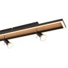 Globo IDA Plafoniera LED Aspetto del legno, Nero, 5-Luci