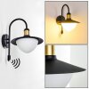 Theux Applique da esterno Oro, Nero, 1-Luce, Sensori di movimento