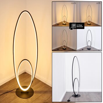 Harpeth Lampada da terra LED Nero, 1-Luce