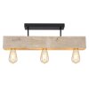 Globo ADALIE Plafoniera Legno chiaro, Nero, 3-Luci