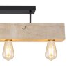 Globo ADALIE Plafoniera Legno chiaro, Nero, 3-Luci