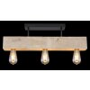 Globo ADALIE Plafoniera Legno chiaro, Nero, 3-Luci
