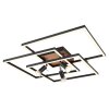 Globo IDA Plafoniera LED Aspetto del legno, Nero, 4-Luci