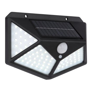 Globo lampade da parete solare LED Nero, Trasparente, chiaro, 100-Luci, Sensori di movimento