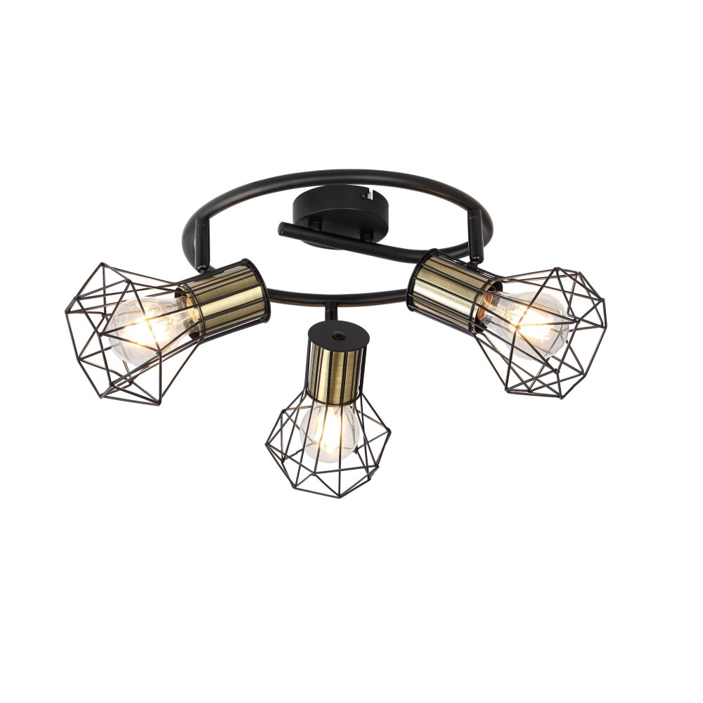 Globo PRISKA Plafoniera Nero, 3-Luci main product photo