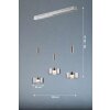 Fischer & Honsel Lavin Lampada a Sospensione LED Nichel opaco, 3-Luci