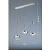 Fischer & Honsel Lavin Lampada a Sospensione LED Nichel opaco, 3-Luci