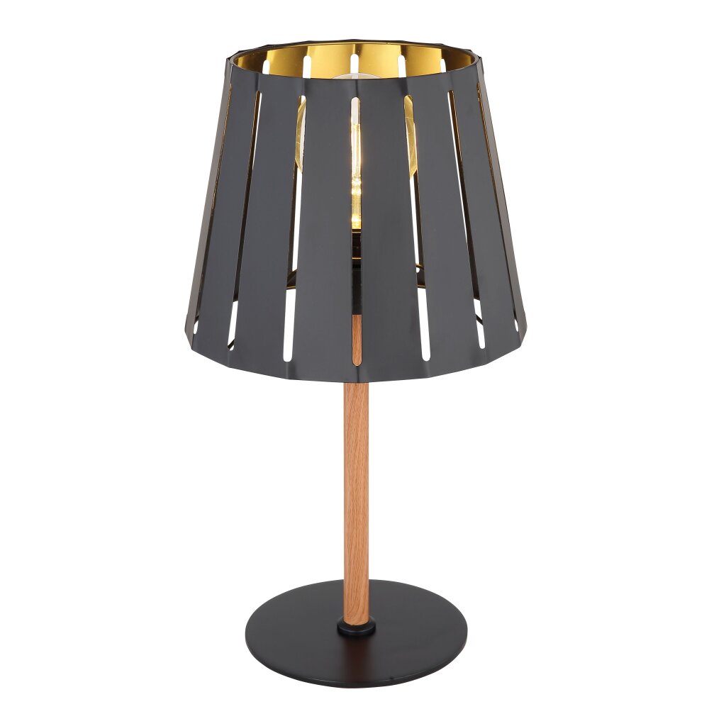 Globo LUNA Lampada da tavolo Aspetto del legno, Nero, 1-Luce main product photo