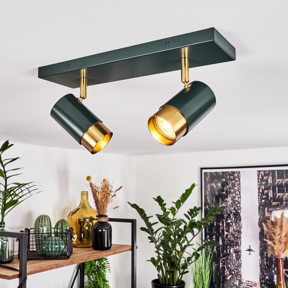 Campanas Plafoniera Verde, Ottone, 2-Luci main product photo