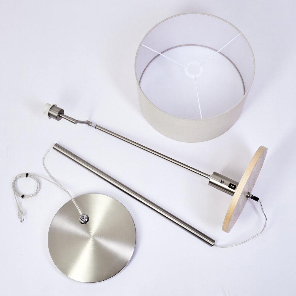 Bigand Lampada da terra Nichel opaco, 1-Luce