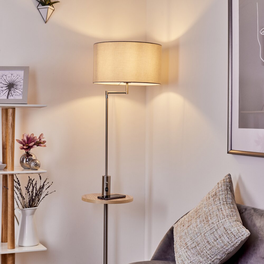Bigand Lampada da terra Nichel opaco, 1-Luce