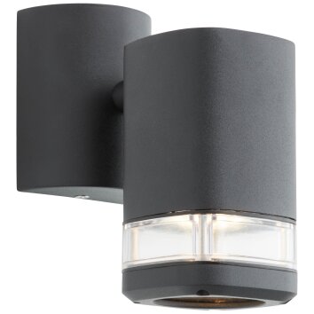 Brilliant Traver Applique da esterno Nero, 1-Luce